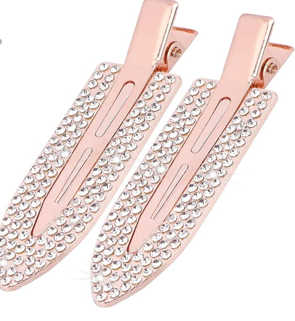 Rosy Glow Rhinestone Hair Clip