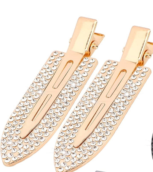 Golden Halo Rhinestone Hair Clip